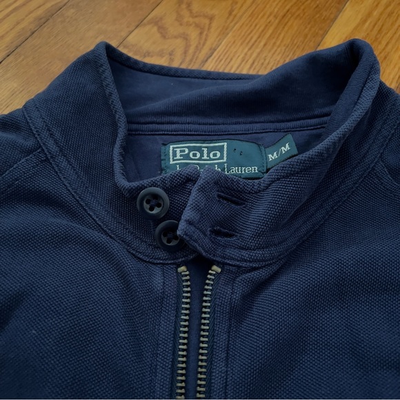 Vintage Polo Ralph Lauren Zip-Up Jacket Navy - Picture 4 of 5